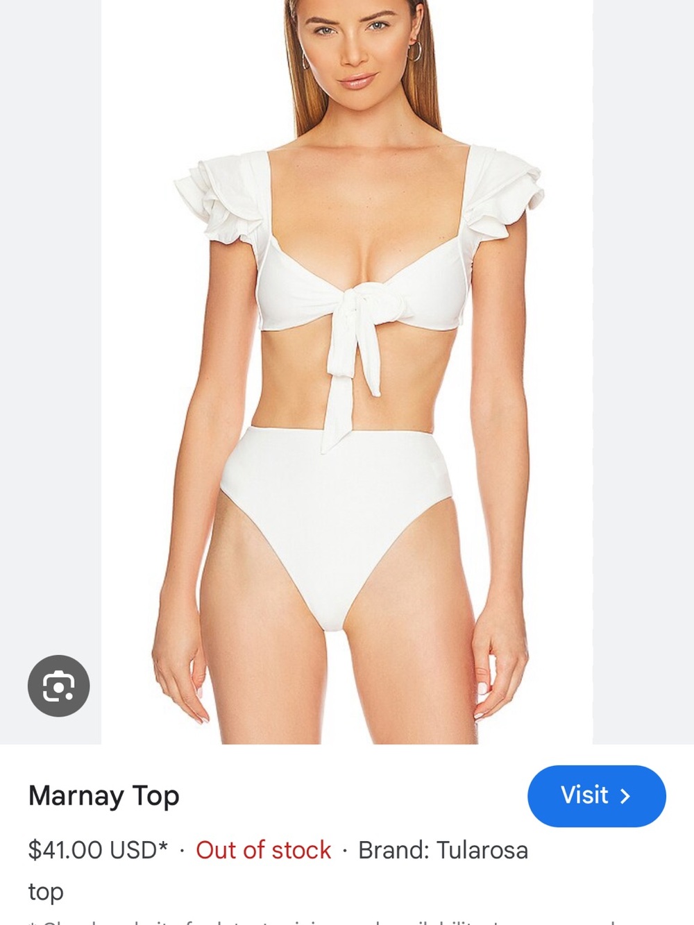 Tularosa marnay bikini set ivory